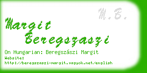 margit beregszaszi business card