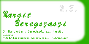 margit beregszaszi business card